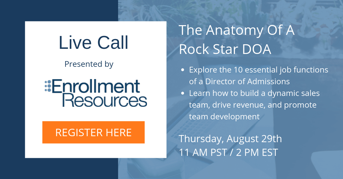 The Anatomy Of A Rock Star DOA - A webinar from Enrollment Resources