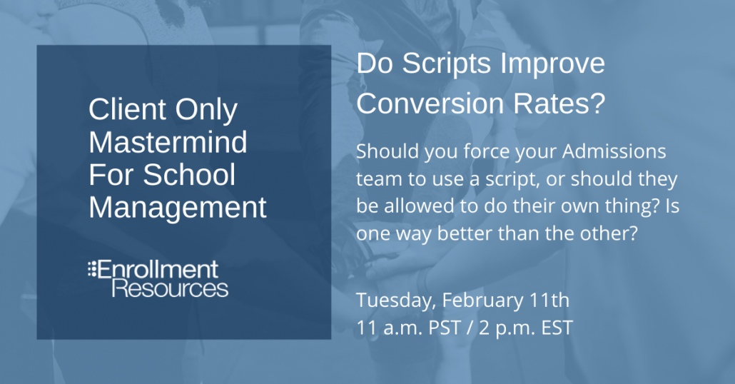 February 2020 Client Only Mastermind from Enrollment Resources