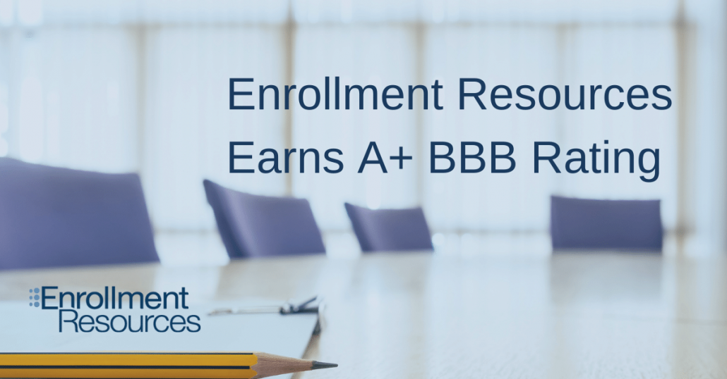 Enrollment Resources Earns A+ Better Business Bureau (BBB) Rating