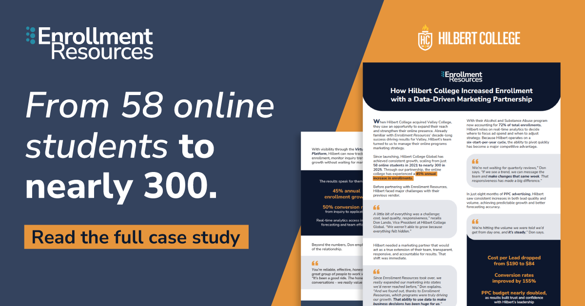 Hilbert College case study – From 58 online students to nearly 300