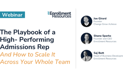 The Playbook of a High-Performing Admissions Rep: Webinar Takeaways 